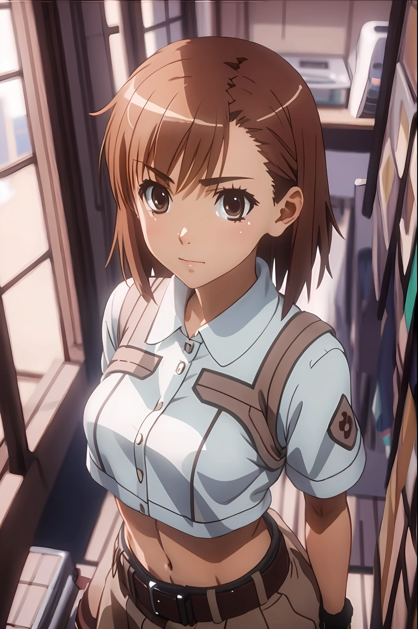 Masterpiece Best Quality Misaka Mikoto Brown Eyes Short Hair