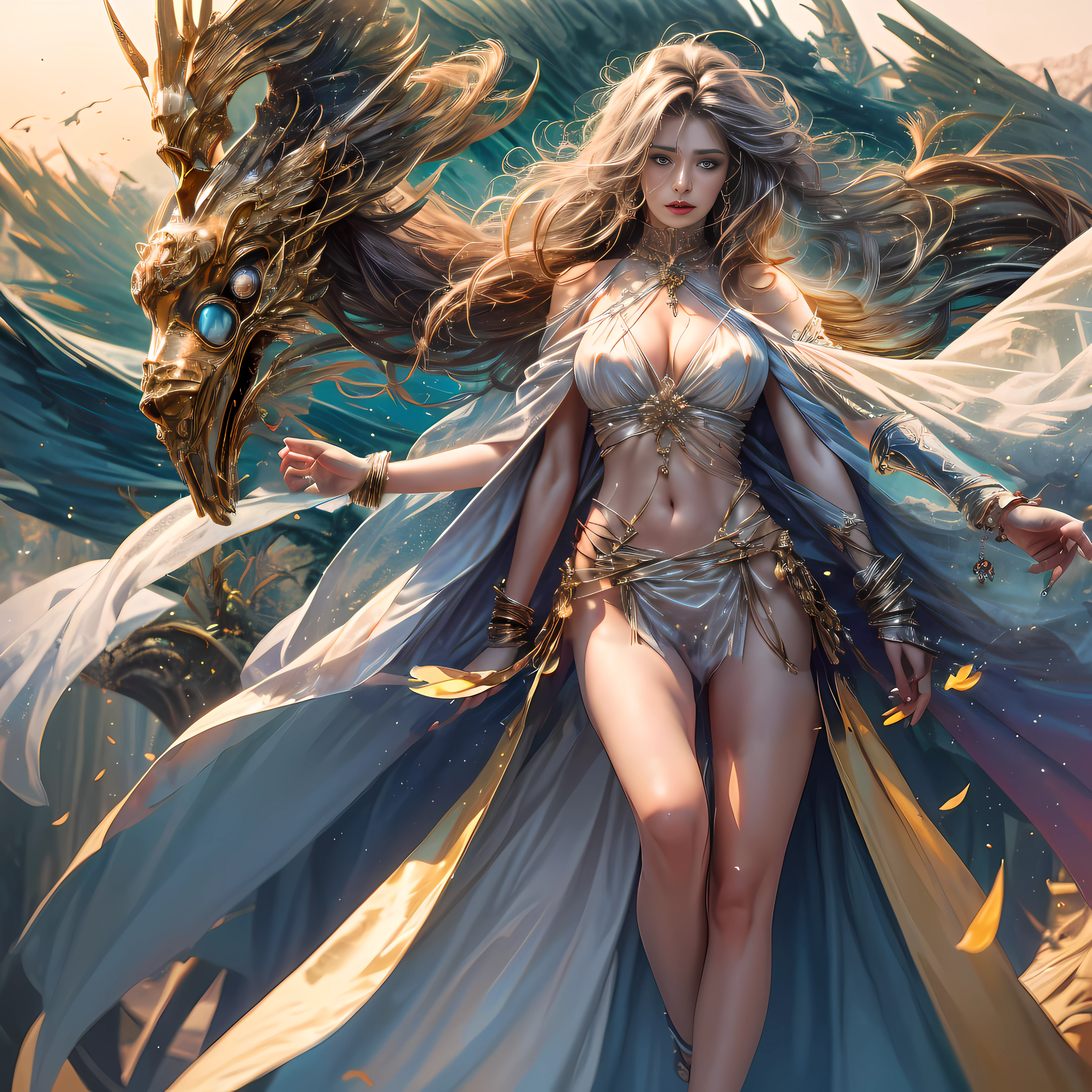 Greek God Full Body Dance In Golden Sunset A Mature Female Ethereal