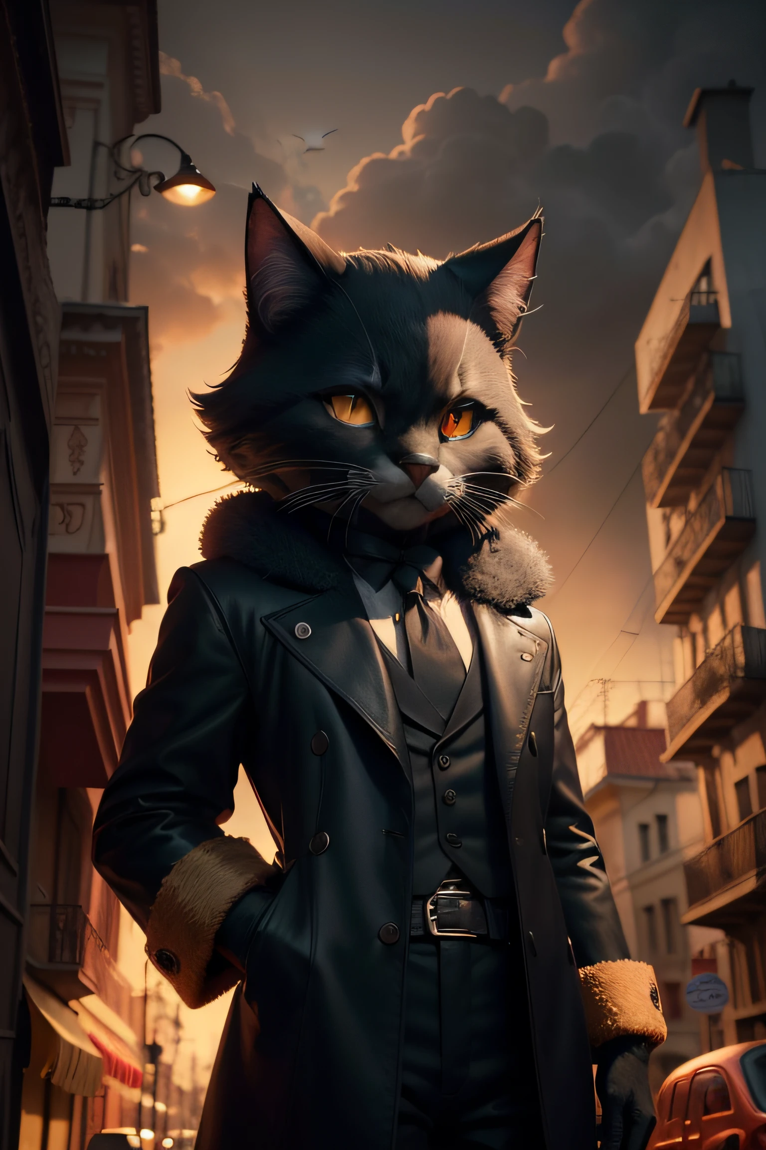 Furry Gato Antropomorfo Melhor Qualidade 1 2 Face Gato