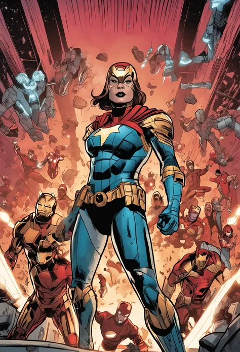 Mulher Vestida A Armadura Do Homem De Ferro Da Marvel Sem O