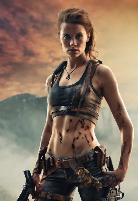 Mad Max Woman Photographrealistic Postapocalypseriflenaked Huge