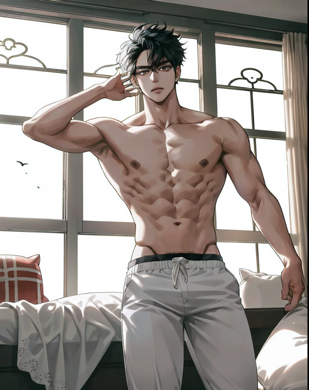 Hombre Anime Anime Hombre Guapo Cuerpo Muculoso Atletico Cuerpo