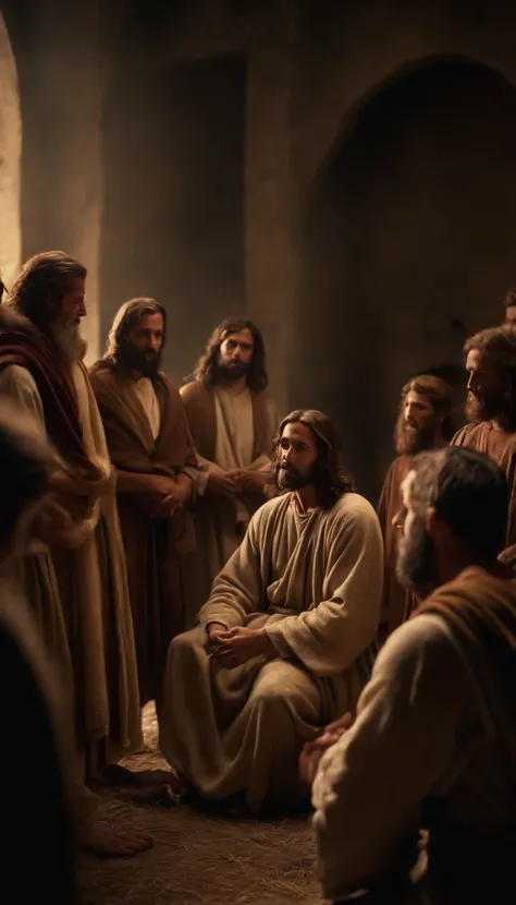 Jesus Talking To His Disciples SeaArt AI