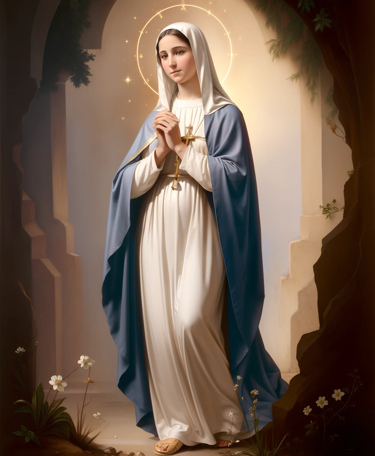 Blessed Virgin Mary Of Mount Carmel Luminoso En Estilo Similar