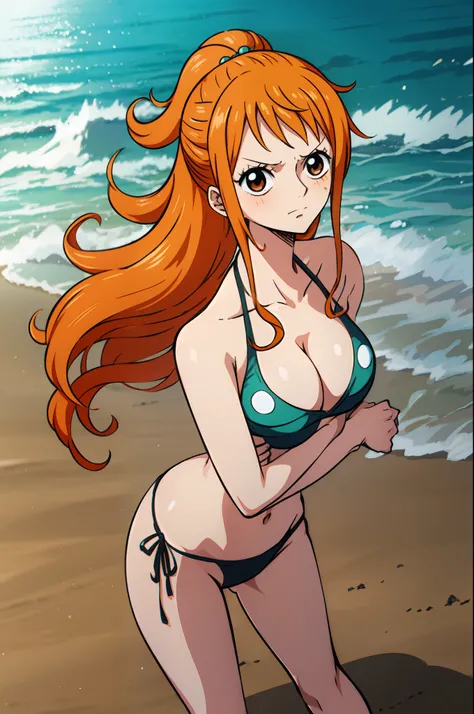 Nami From One Piece Wearing Tight Bikini She Have Good Body Shape Large