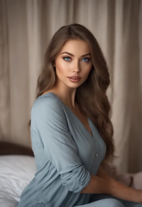 Arafed Woman Fully Sexy Girl With Blue Eyes Ultra Realistic