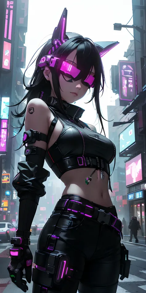 Top Quality Masterpiece Cyberpunk City At NightDepiction Seen