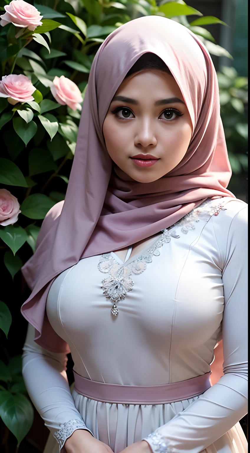 1 Malay Girl Modern Plain Hijab Shy Medium Portrait Shot Watery