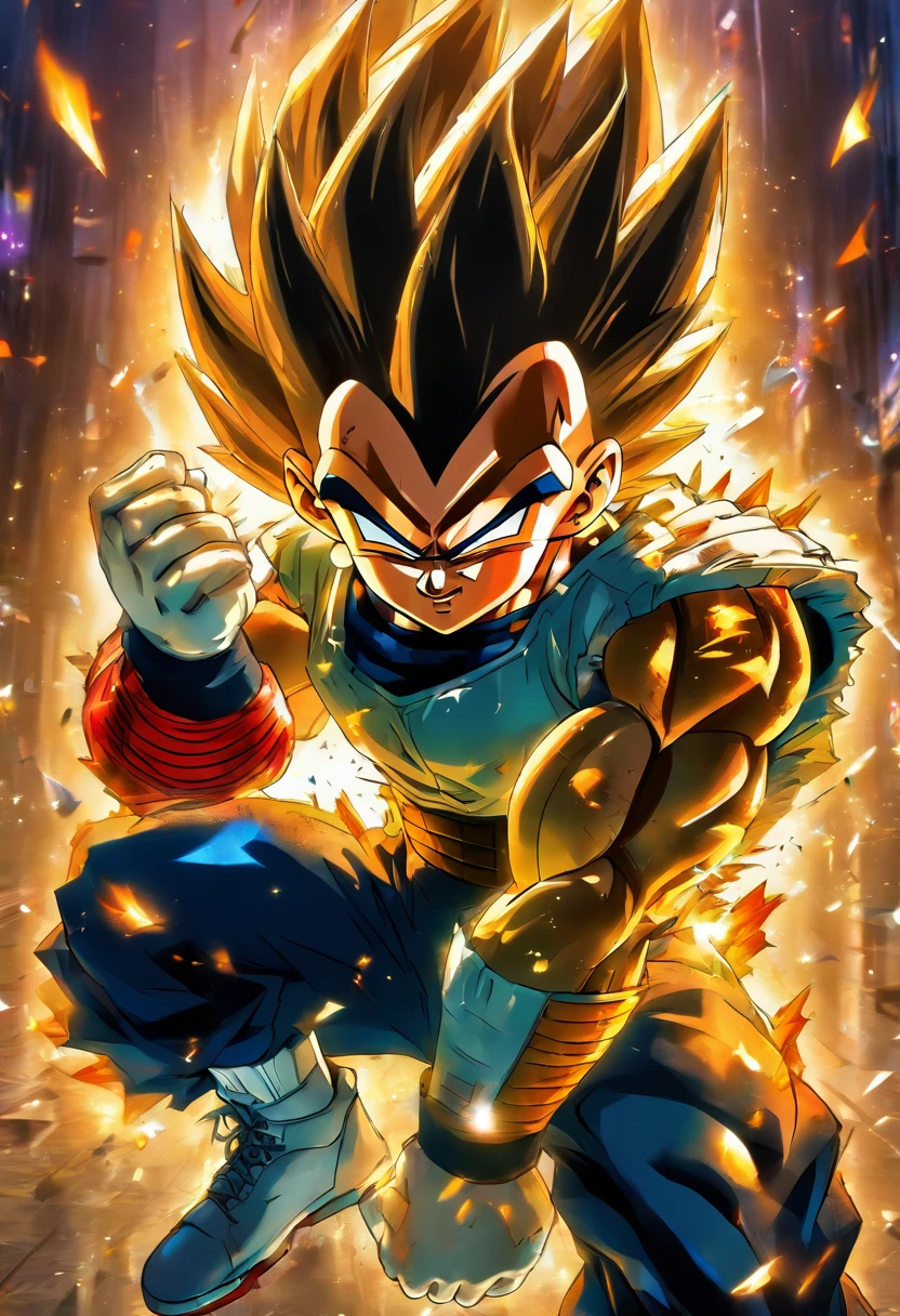 Un Personaje Genial Y Moderno Vegeta De Dragon Ball Z Pelo Azul