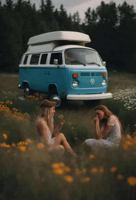 Cinematic Photo Of Two Hot Lesbians Having Sex In Front Of A Light Blue