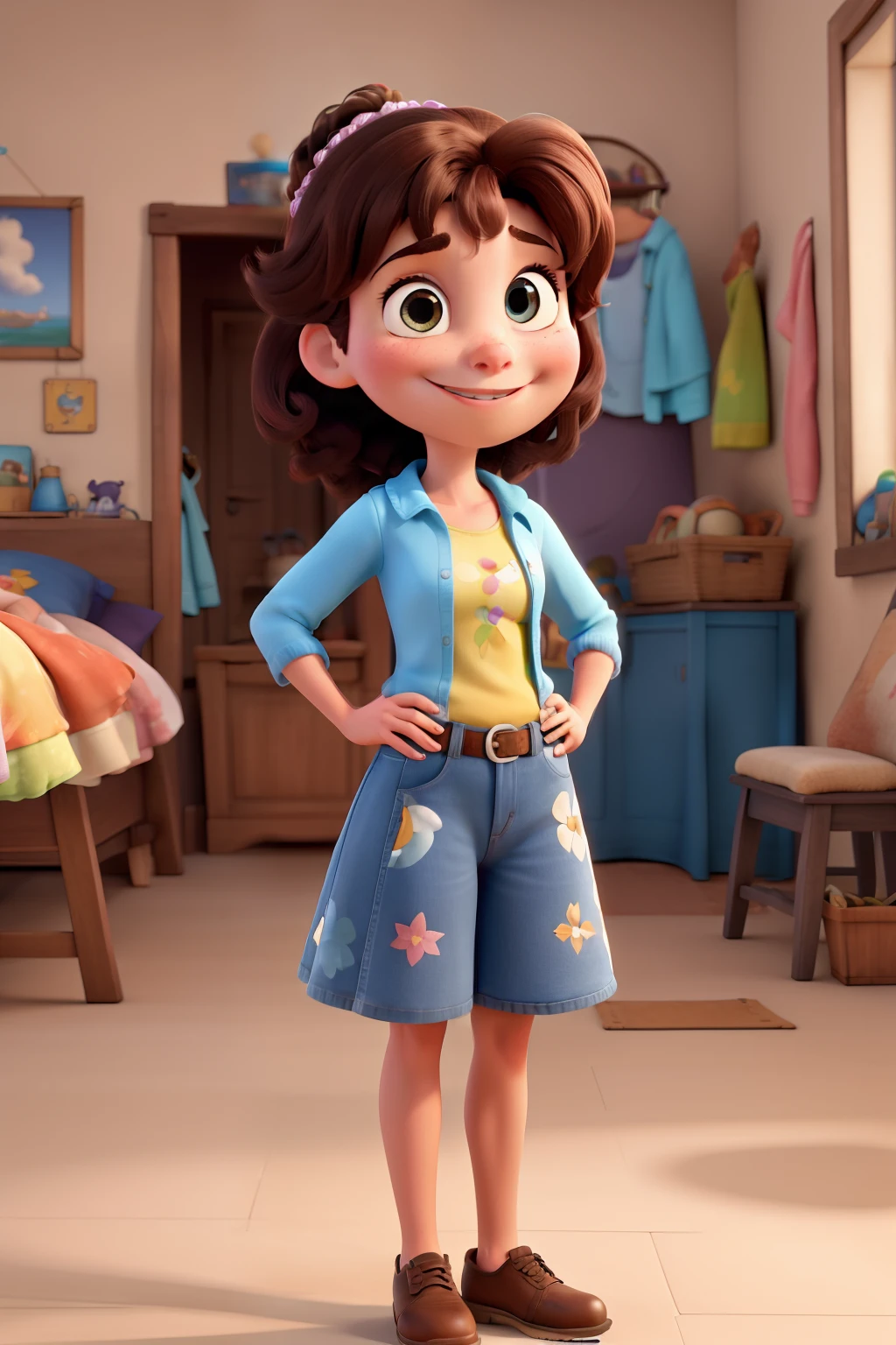 Obra Maestra Mejor Calidad Chica Estilo Disney Pixar SeaArt AI