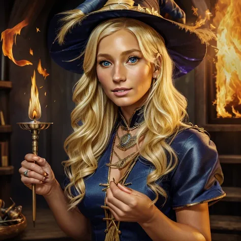 Beautiful Blonde Witch At Home Seaart Al Free Al Art Generator