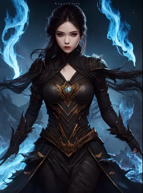 1girl,solo,masterpiece, best quality,fantasy,dark,shadow,
face is important,boy is important,eyes are important,rThe character is the main body of the work,(upper body),
flames,ruins, swirling magic, 