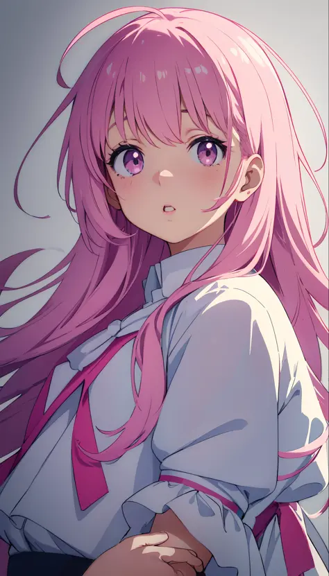 a cute little girl,pink lips,wearing a bright white shirt,in the style of soft color palette
aurorapunk,an anime illustration of her
face,animated gifs,hand-drawn
animation,charming sketches,smooth and
shiny,hazy romanticism,superflat style,white
background--ar 1:1--niji 5--style expressive --s 50  