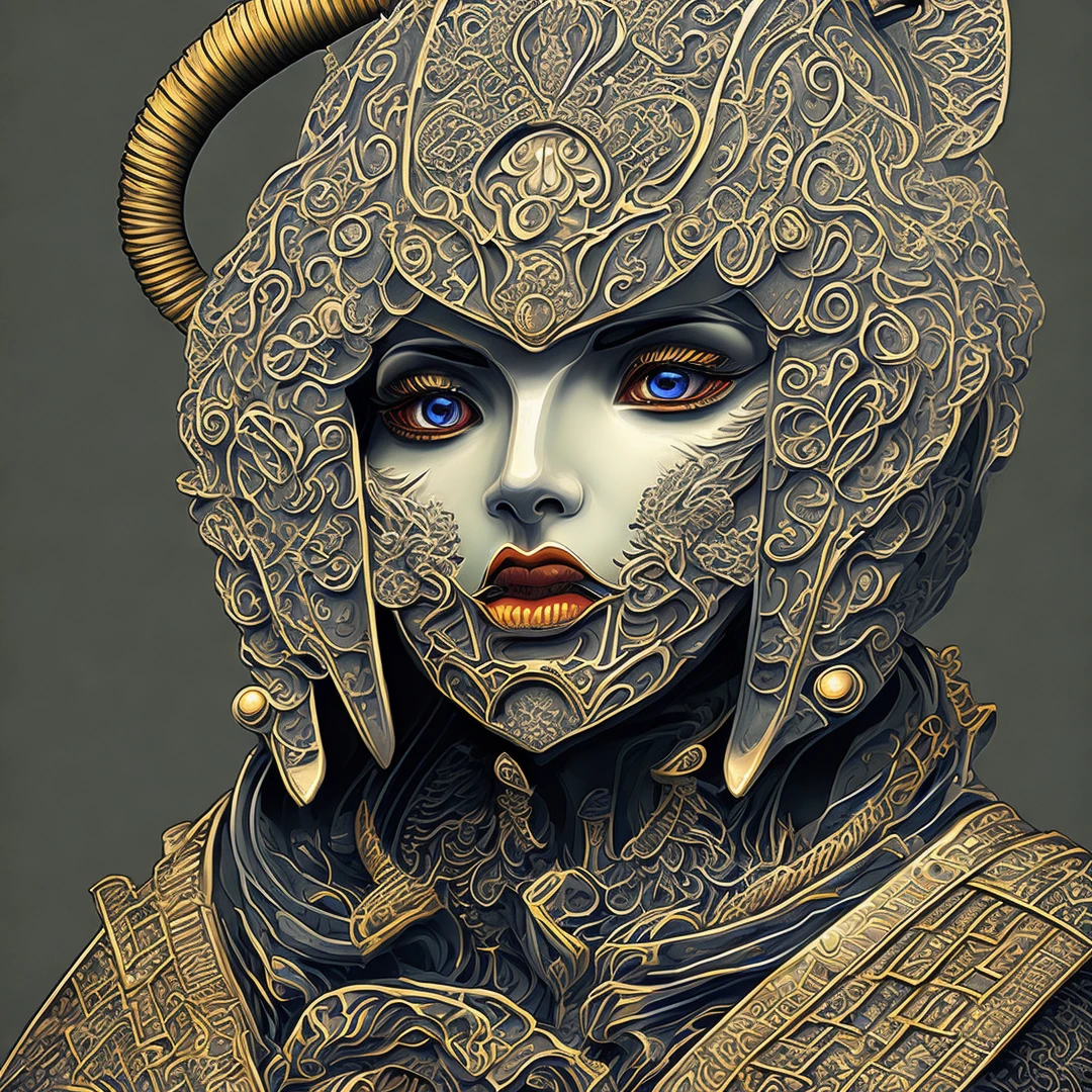 (CthuluBishop:1.2) original, masterpiece, best quality, official art, (extremely detailed cg unity 8k wallpaper), (extremely fine and beautiful:1.2), (beautiful and clear background), beautiful portrait of an obsidian goddess, ((silver filigree)), Ivory accessories, intricate, headshot, highly detailed, digital painting, artstation, concept art, sharp focus, cinematic lighting, illustration,