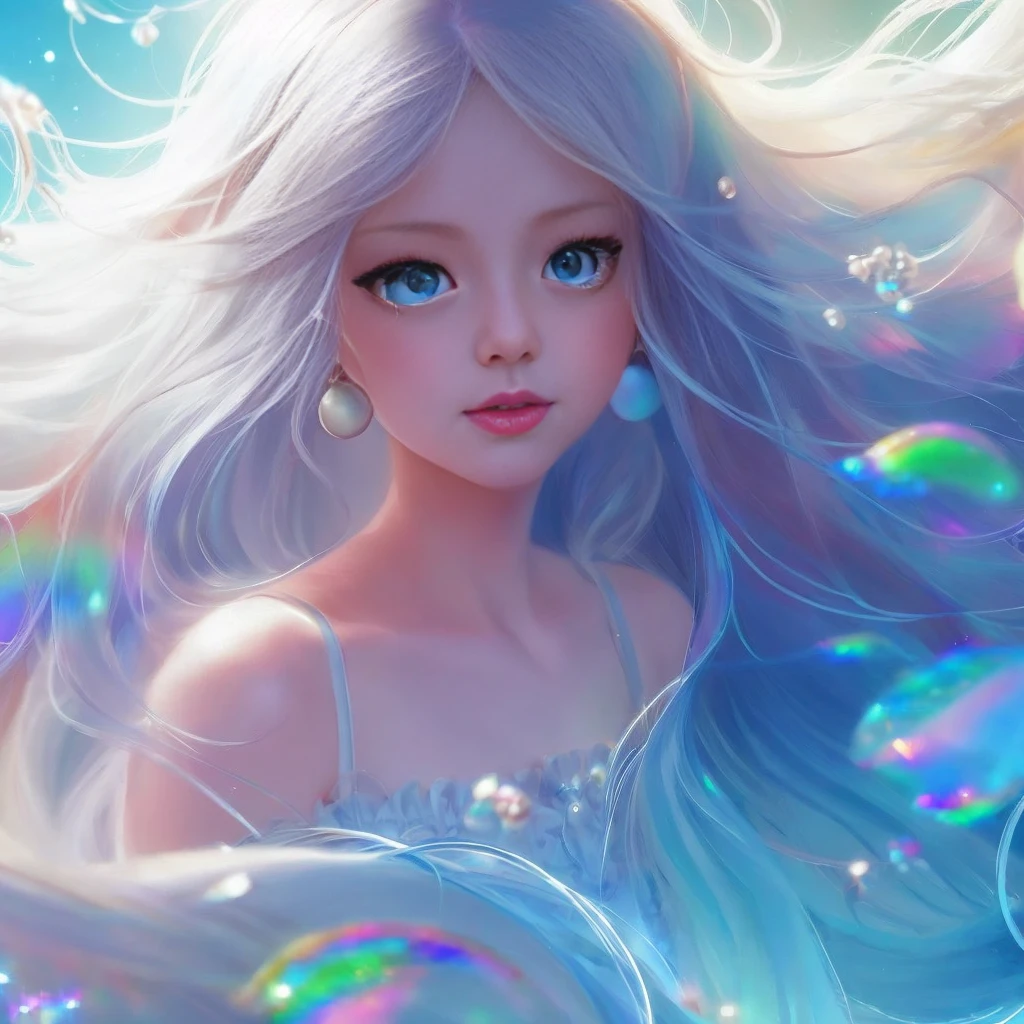 eine Nahaufnahme eines Mädchens mit langen weißen Haaren und blauen Augen, digitale Anime-Kunst, Fantasy-Kunststil, digitale Kunst im Anime-Stil, süße detaillierte digitale Kunst, detailed digitale Anime-Kunst, wunderschöner Anime-Kunststil, Digitale Anime-Illustration, Wunderschöne digitale Kunstwerke, Anime-Kunst-Tapete 4k, Anime-Kunst-Hintergrundbild 4k, Anime-Kunst-Tapete 8 K, Anime-Stil 4k