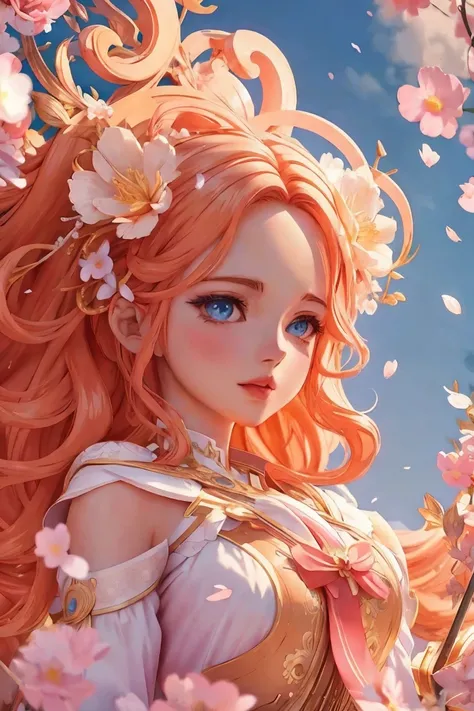 Anime girl standing among flowers, detailed digital anime art, digital ...