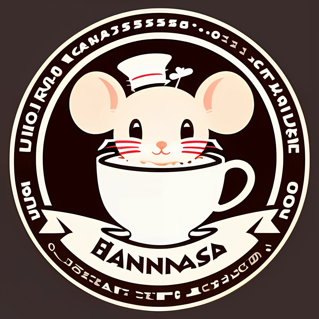 barista mouse, cafe mouse, logo, vector, line art, design, inspiration, straight, symmetry