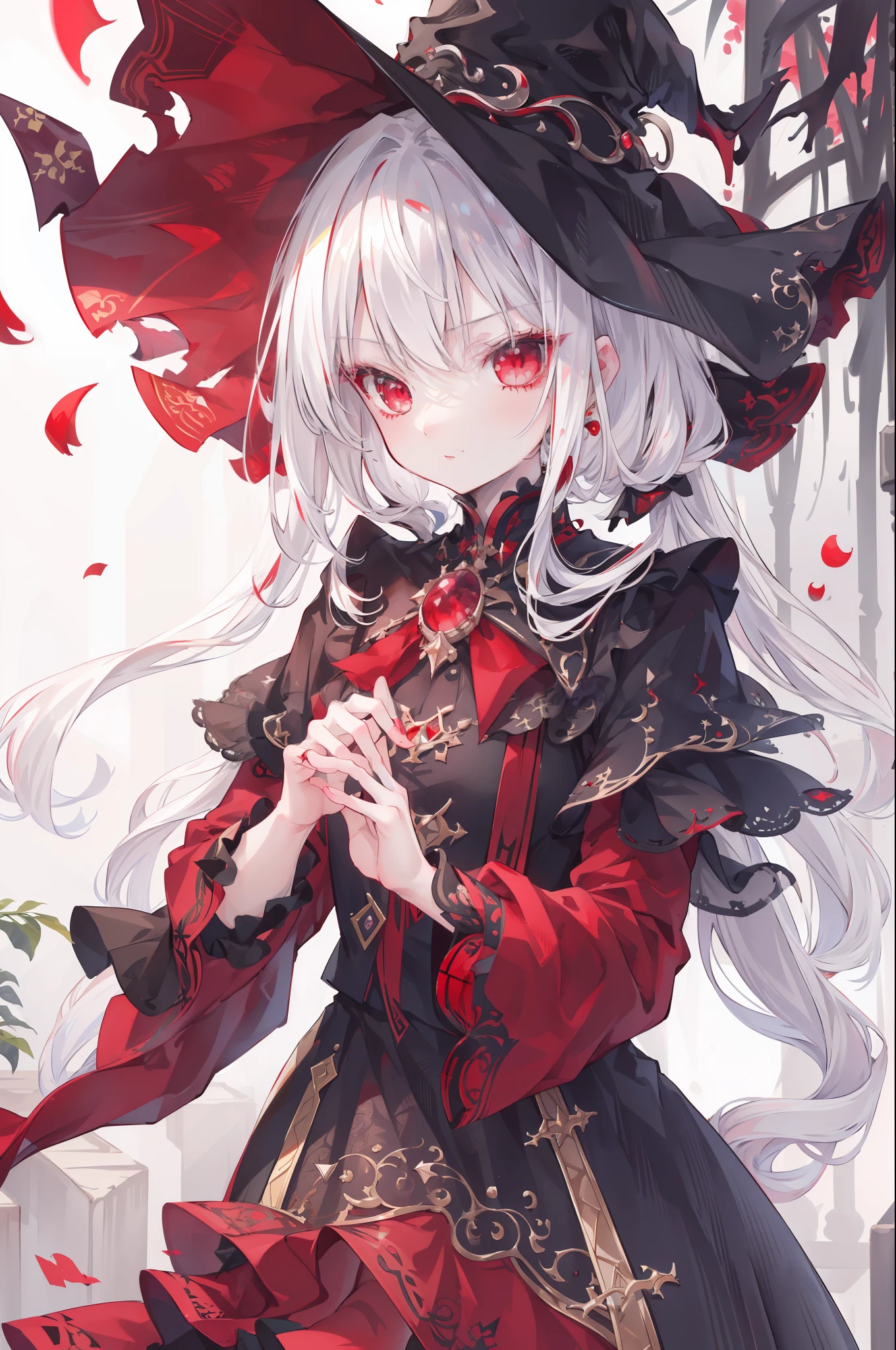 (fine, sharp image, super resolution, extremely amazing detail, awesome detail), subsurface scattering, best ratio of four fingers and one thumb, masterpiece, best quality, high quality, (1girl:1.2 ), solo, boy, white hair and red eyes, vampire, indifference