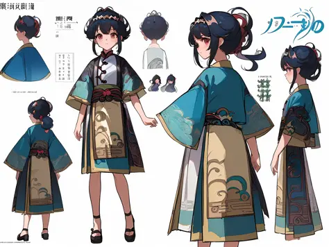 ((masterpiece)),(((best quality))),(character design sheet, same character, front, side, back), illustration, 1 girl, hair color, bangs, hairstyle fax, eyes, environment change scene, Hairstyle Fax, Pose Zitai, Female, Shirt Shangyi, Star, Charturnbetalora, (simple background, white background: 1.3), --6