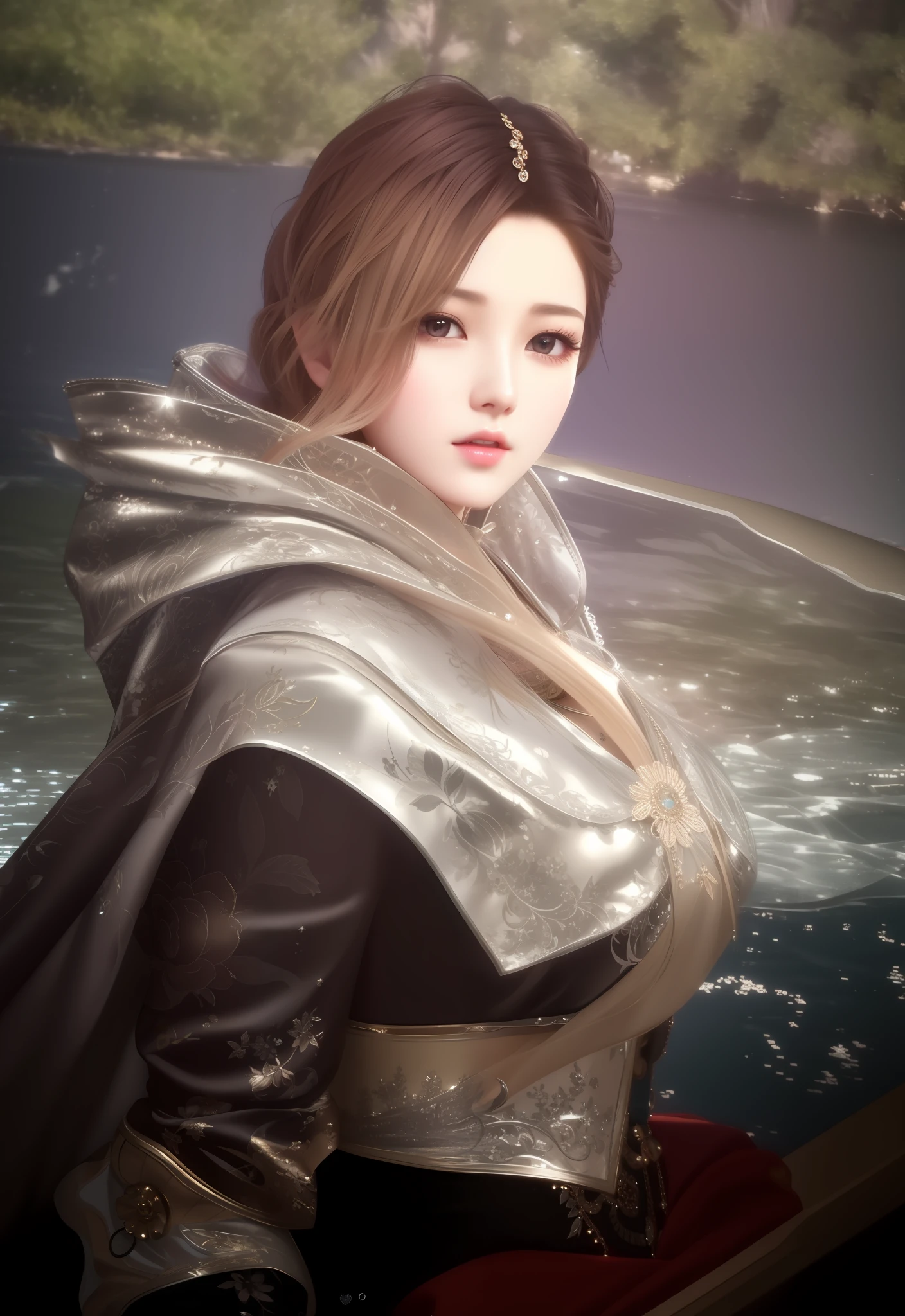 (极其细致的 CG unity 8k 壁纸), 世界上最美丽的艺术品, 1女孩, 上半身,韩国偶像,