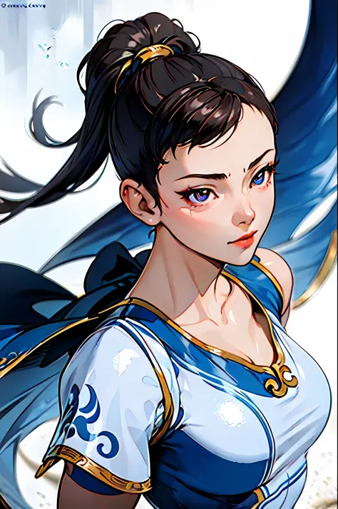 chun-li, street fighter, (masterpiece, best quality:1.2), photorealistic, sophisticated, 1lady, woman, upper body, sharp focus, ...