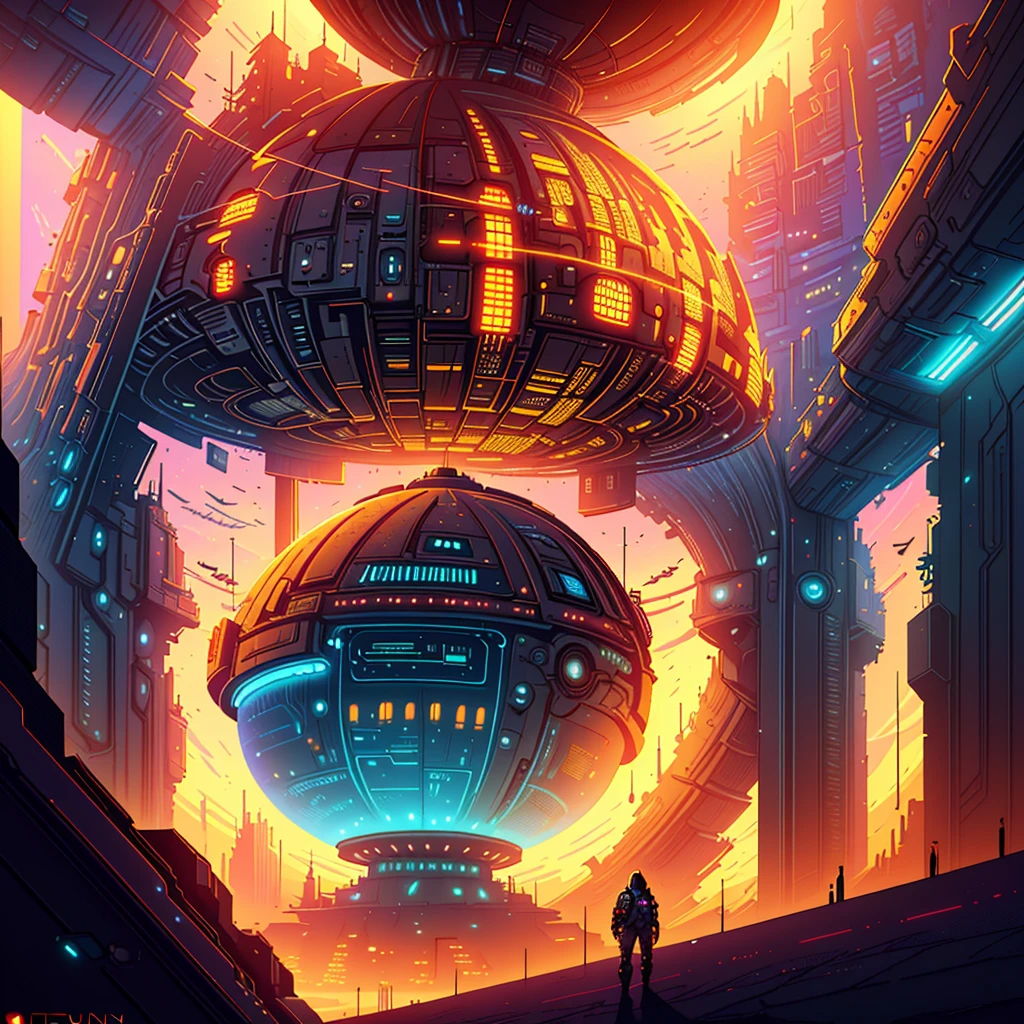 Ciudad utópica de Marte dentro de una cúpula, ciberpunk, pintura digital, Ilustración digital, detalle extremo, arte digital, 4k, ultra alta definición, alena aenami, futuristic, cósmico, Arte De Fantasía