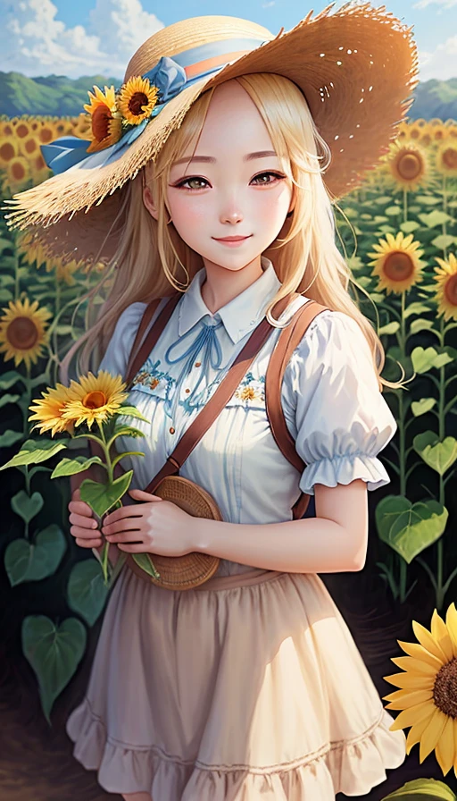 Purple Eyes Anime Girl With Sunflowers HD Anime Girl Wallpapers | HD  Wallpapers | ID #84572