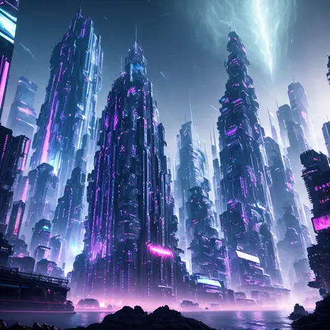 (ultra-detailed CG unity 8k wallpaper, masterpiece, best quality), floating, high resolution, dramatic lighting, cinematic angle, (futuristic cityscape)|(fantastical landscape),(motion blur),(multicolored lights:1.2+neon lights), (1-2 people), intense action or emotion, (unique character design)|(otherworldly creatures), (soft technicolor)|(gritty realism), immersive atmosphere.