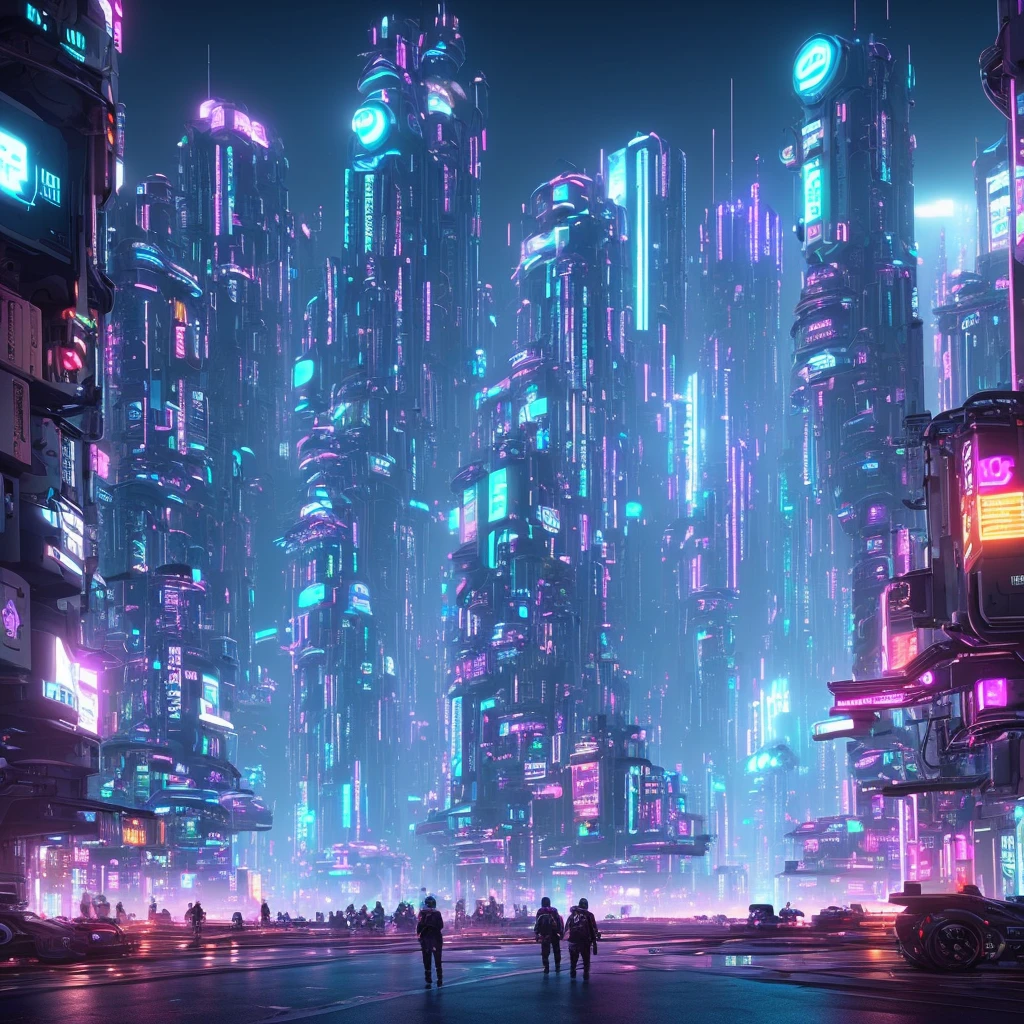 A masterpiece, of the best quality, (very detailed CG Unity 8k wallpaper), (best quality), (best shading), futuristic city, clouds, vegatation, futuristic city with neon lights and people walking on the street, in a futuristic cyberpunk city, busy cyberpunk metropolis, futuristic cyberpunk city, futuristic cyberpunk scenario, sci-fi digital art illustration, futuristic digital painting, arstation and beeple highly, cyberpunk dreamscape, cyberpunk art style, futuristic art style, futuristic cityscape, futuristic city street, retrofuturistic digital painting