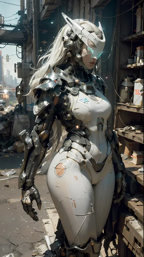 ((best quality)), ((masterpiece)), ((realistic)), (detailed), (photorealistic:1.5), a futuristic girl, (thick body), (white body...