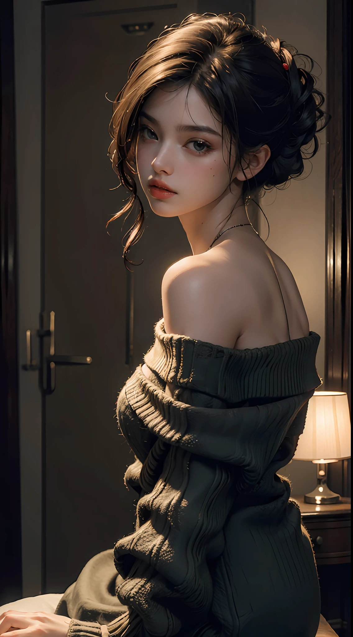 Best Quality Masterpiece Ultra High Res Photorealistic14 Raw Photo 1girl Off Shoulder