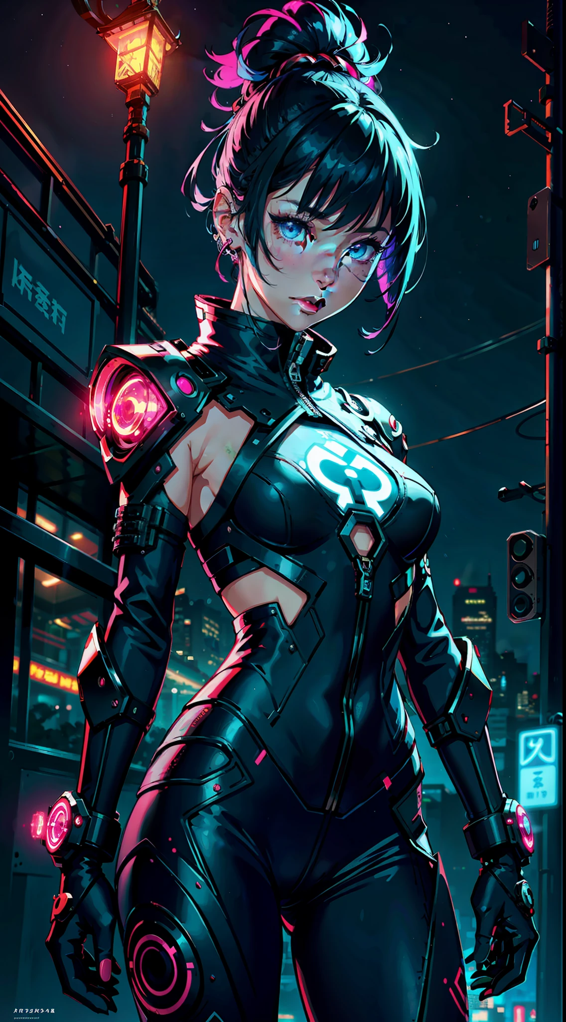 1fille, seulement, fille, Tenue futuriste, samouraï néon, very beautiful samouraï cyberpunk, samouraï cyberpunk, style de lame fantôme, le cyberpunk a vaincu le style ngai, néon cyberpunk style, cyberpunc, néon cyberpunk, technomancien, personnage de jeu vidéo, image synthwave, cyberpunk, lueur de néon d&#39;art conceptuel, lune, lanterne, nuit, seulement, Extérieur, ciel, full lune, pluie, montagne, nuage, lanterne de papiere, nuit ciel, la frange,  arbre, réflexion, nuagey ciel, {{(chef-d&#39;œuvre),(fond d&#39;écran CG Unity 8k extrêmement détaillé),meilleure qualité,seulement,éclairage cinématographique,contexte détaillé,beautiful Yeux détaillés,Des élèves brillants,(un extrêmement délicat et beau),(Description des yeux belle et détaillée),Ultra-détaillé,chef-d&#39;œuvre,}}, Yeux détaillés, Beaux yeux, Yeux réalistes, Beaux yeux, yeux parfaits