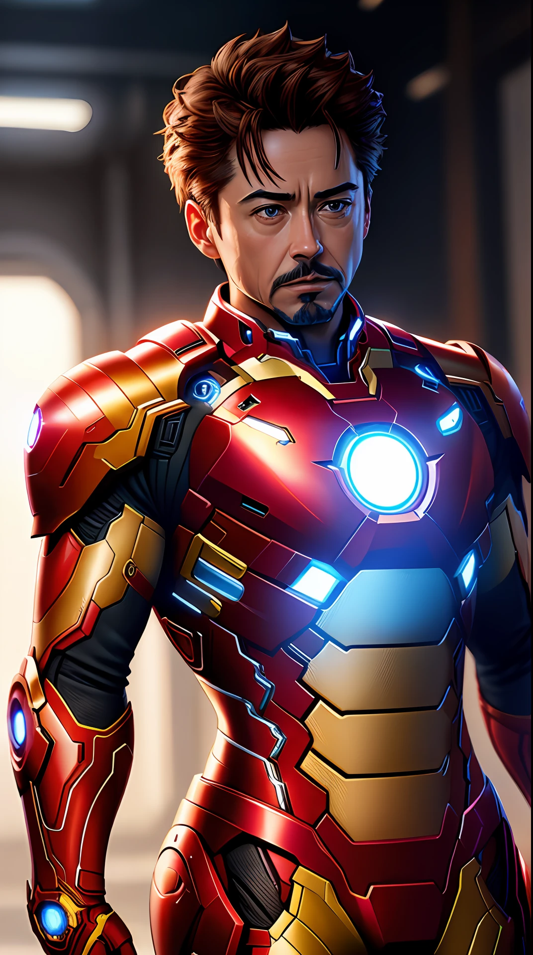 tony stark is iron man ,no helmet, photography,soft lighting, soft ...