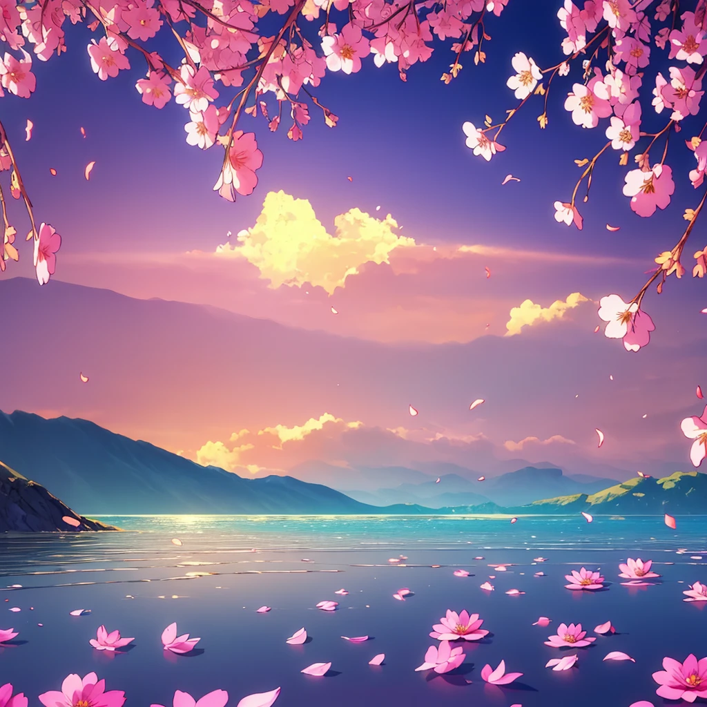 Masterpiece, best quality, (very detailed CG unity 8k wallpaper) (best quality), (best illustration), (best shadows) Nature&#39, blue sea,delicate leaves petals of various colors falling in the air light Tracking, super detailed --v6, wanostyle