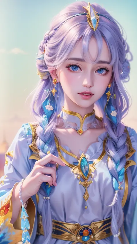 a close up of a person with long hair wearing a dress, beautiful anime portrait, beautiful anime girl, beautiful anime style, artwork in the style of guweiz, fantasy art style, beautiful anime art style, beautiful character painting, portrait knights of zo...