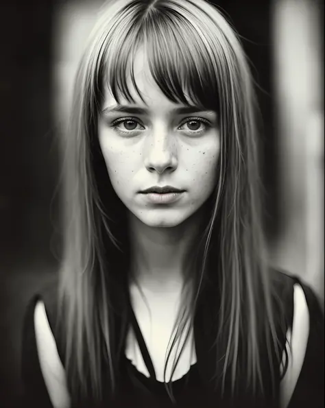 solo portrait photo of a real life girl 30 years old 
dark fantasy background, charming smirking
by Ando Fuchs and Julius Horsth...