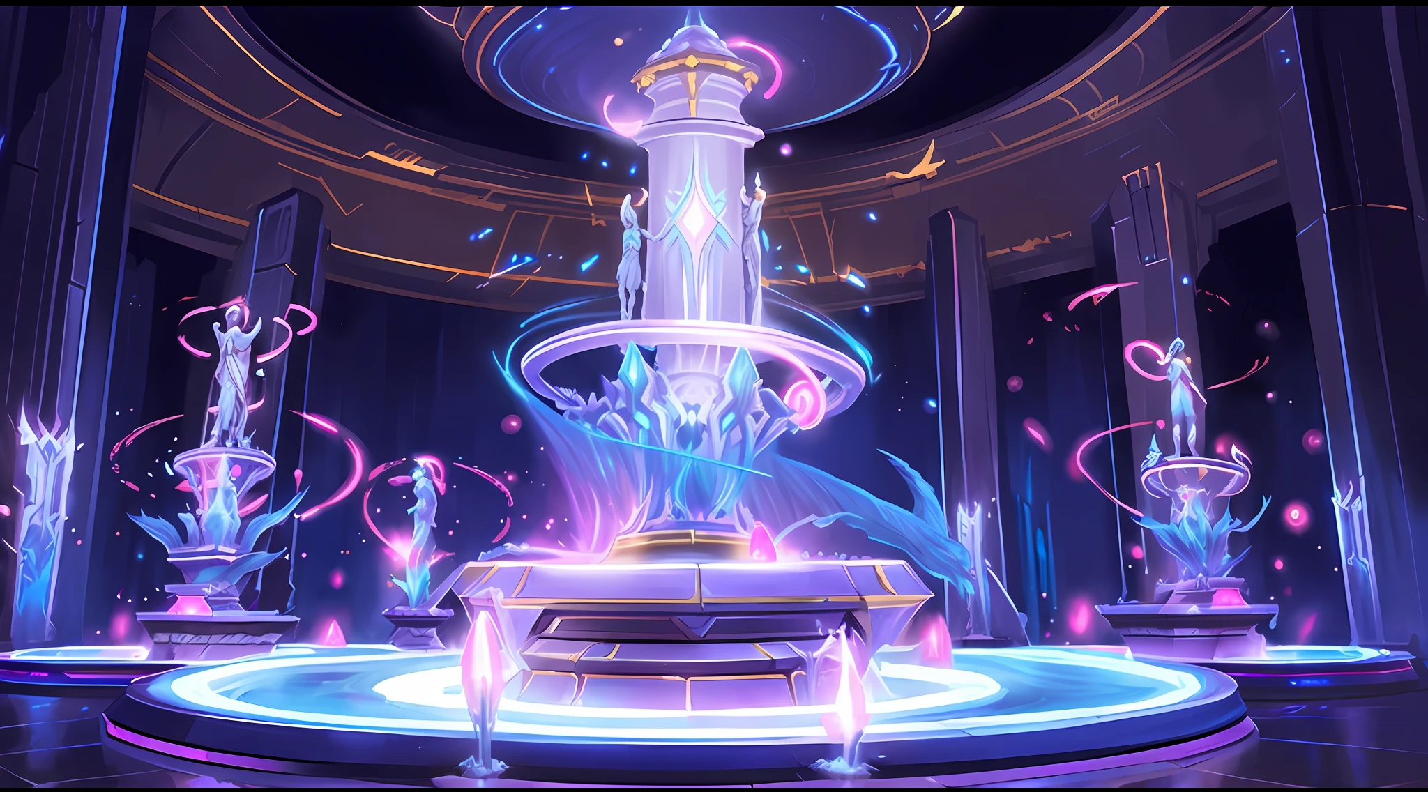 ((Immortal Fountain)| (Glow Concept Art)), Light Shining, Unique Magic ...