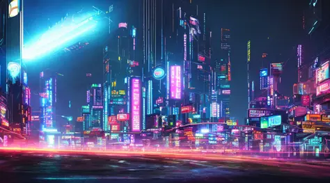 fast-paced cyberpunk visuals of neon-lit cityscapes, Hyperrealism, cinematic lighting, drop shadow, viewfinder, perspective, len...