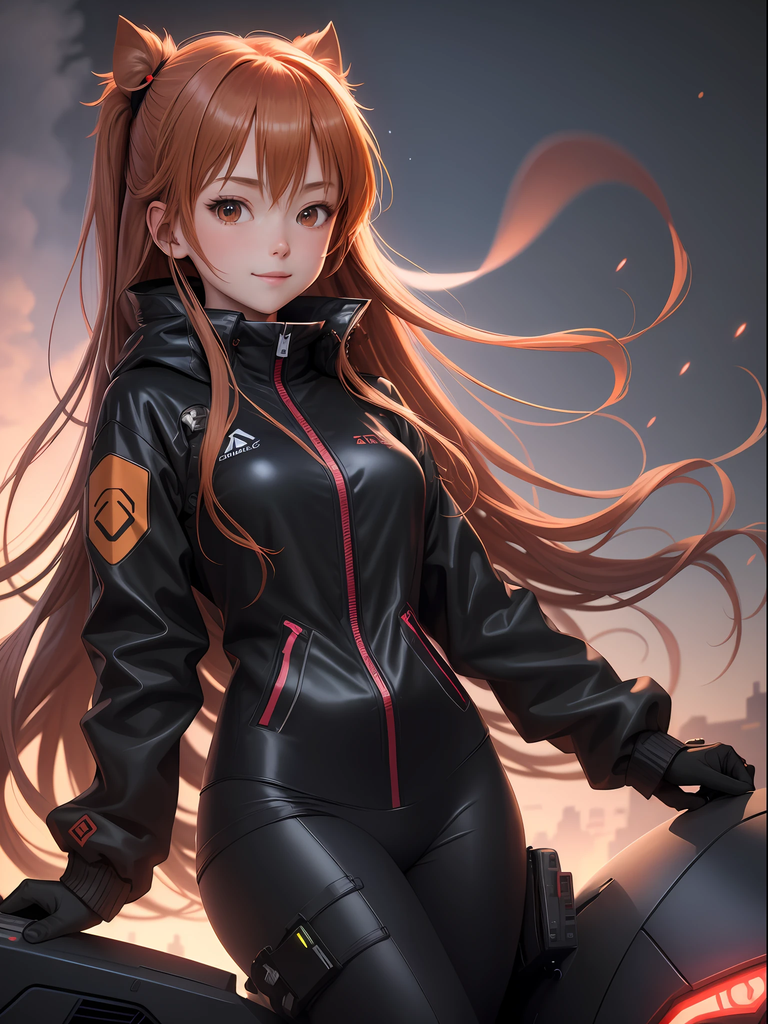 masterpiece, best quality, illustration, 1girl, souryuu asuka langley ...