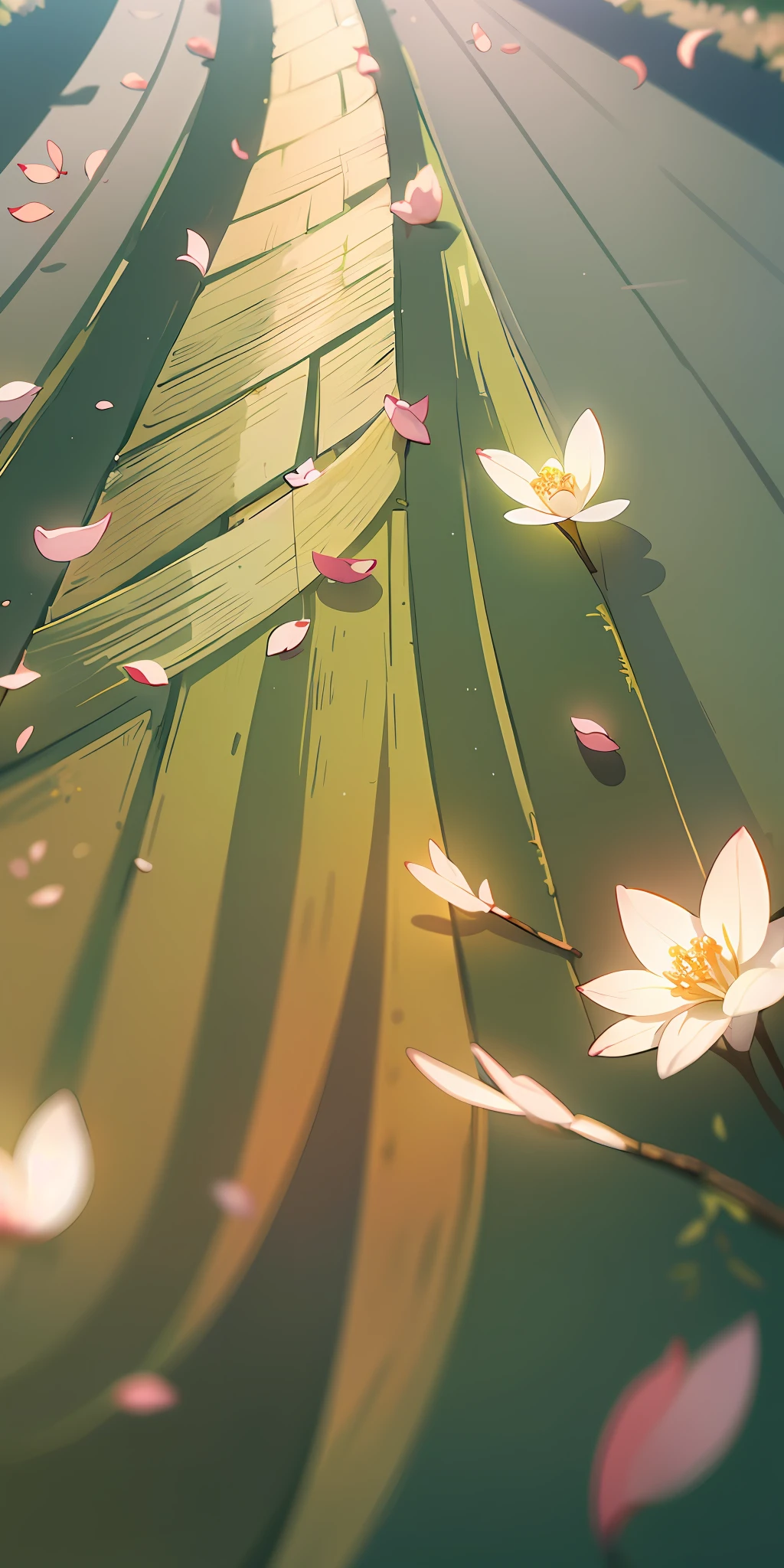 Masterpiece, best quality, (very detailed CG unity 8k wallpaper) (best quality), (best illustration), (best shadows) Nature&#39;s delicate leaves petals of various colors falling in the air light Tracking, super detailed --v6