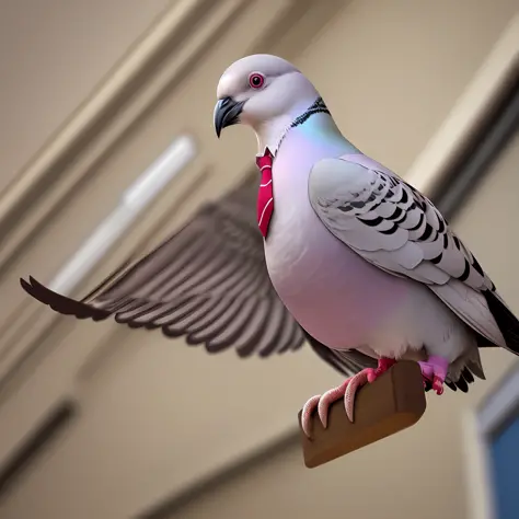 Pigeon with tie