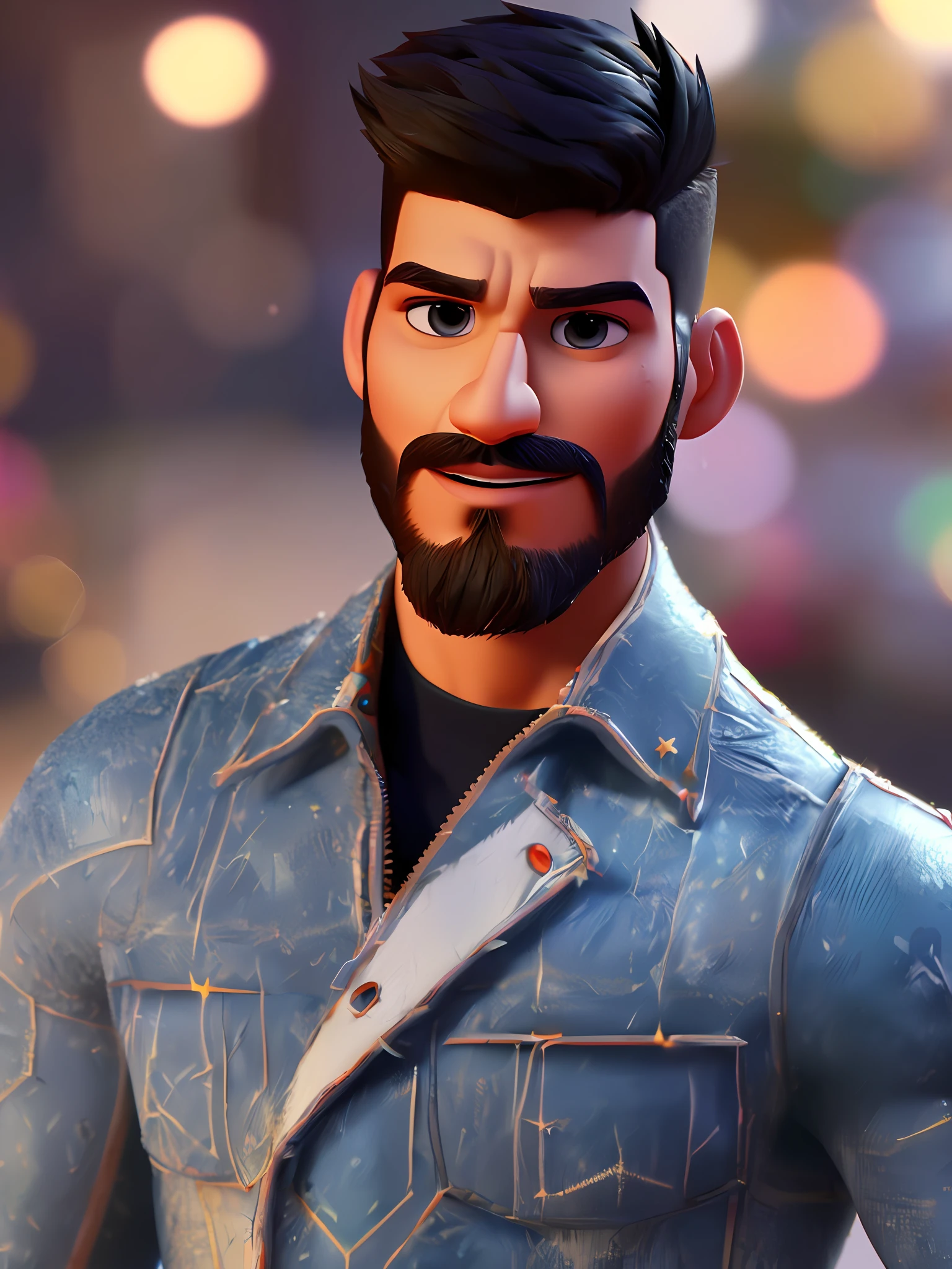 Gusttavo Lima, (À la manière de Pixar) (chef-d&#39;œuvre:1.2) (bokeh) (Meilleure qualité) (peau détaillée) (Texture détaillée) (8k) (argile) (Éclairage cinématographique) (netteté