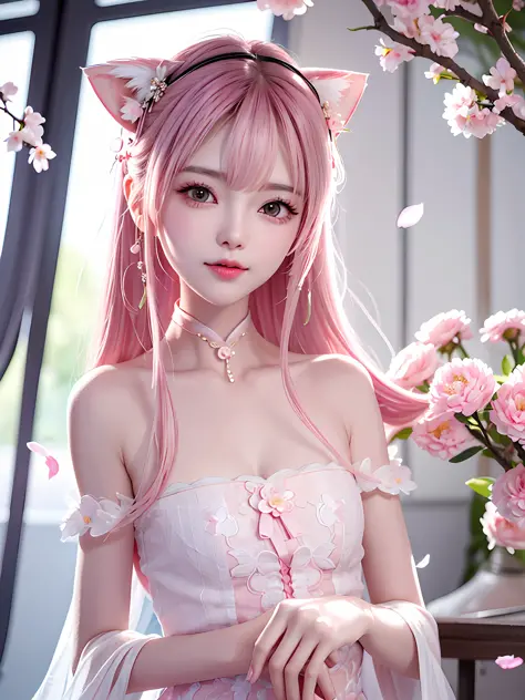 A gentle and lovely Chinese beautiful woman, delicate and sexy collarbone, charming  goose egg face, double eyelids, smart peach blossom eyes - SeaArt AI