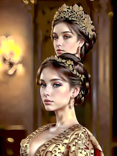 a beautiful british woman wearing traditional clothing, (masterpiece), (portrait), (raw photo), (incredibly detailed cg unity 8k...