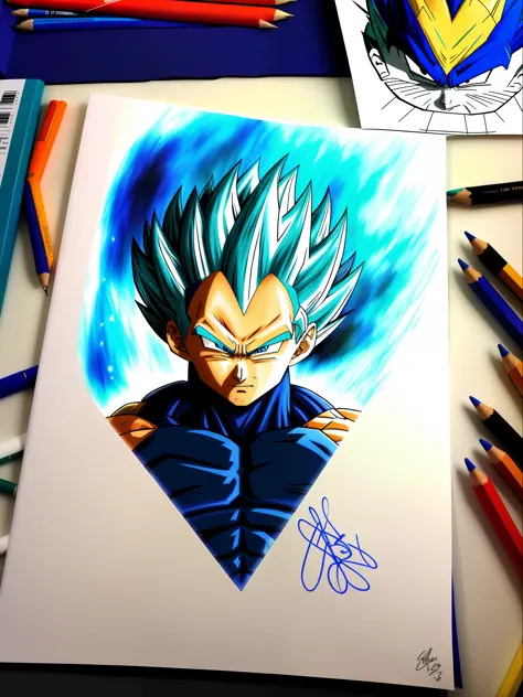 Drawing Vegeta's NEW FORM! BEYOND Super Saiyan Blue! - YouTube