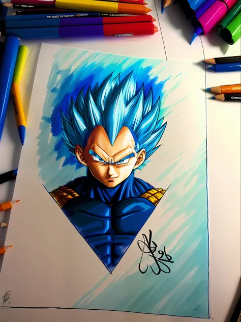 TolgArt - Vegeta Blue Evolution drawn in my own way 🔥 Have you seen the  tutorial for this drawing on my YouTube Channel? . #tolgart #art #artist  #artwork #drawing #vegeta #ssjblue #ssjblueevolution #