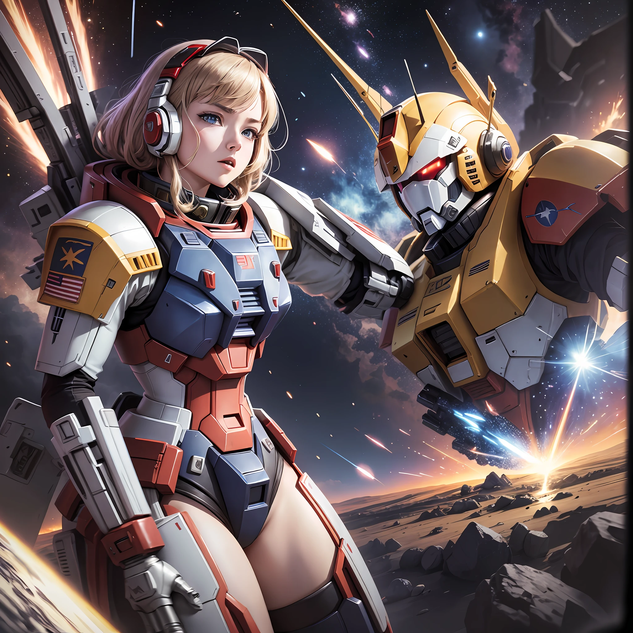 - Gundam Mobile Suit War, a war in space between mecha, space ...