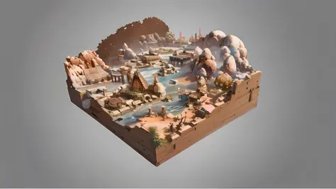 Island, sand table, scene concept design