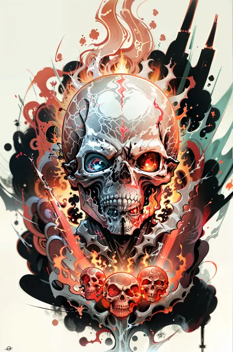 King of skulls, red, skull, tattoo, HD phone wallpaper | Peakpx